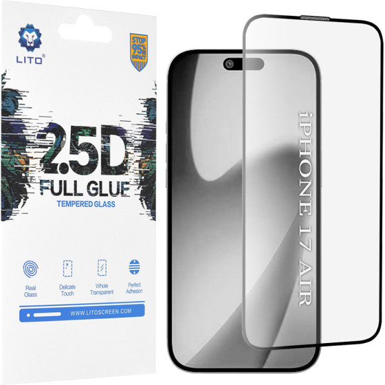 Lito - 2.5D Fullglue Glass - Iphone 17 Air - Black