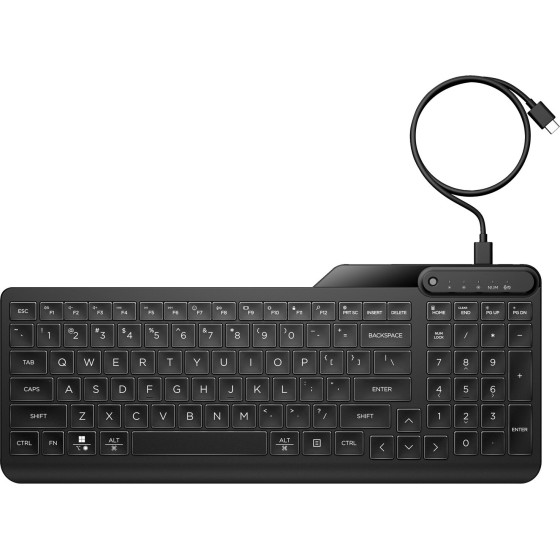 HP 405 Multi-Device Backlit Wired Keyboard - (7N7C1AA)