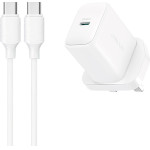 Joyroom JR-TCF20 Pd 20W Wall Charger (Uk Plug) With 1m USB-C Cable - White - (JR-TCF20_UK_Cable)