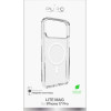 Puro Lite Mag TPU+Pc Case Compatible With Magsafe For Iphone 17 Pro - Transparent With White Ring - (PUIPC17P63LITEMAGTR)