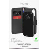 Puro Wallet Stand Case For Iphone 17 Made Of eco-leather, With a flap, Wallet And Stand Function - Black - (PUIPC1763BOOKC8BLK)