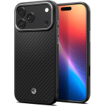 Spigen Enzo Aramid T Magsafe Case For Iphone 17 Pro - Black And Silver