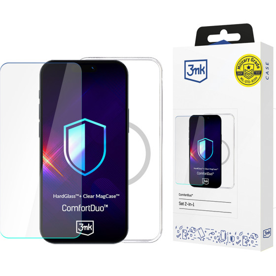 3MK - [Pack] Comfortduo Glass + Magcase - Iphone 16 Pro Max - Clear