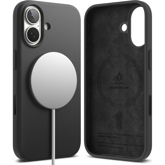 Ringke - Silicone Magnetic Magsafe - Iphone 17 - Black