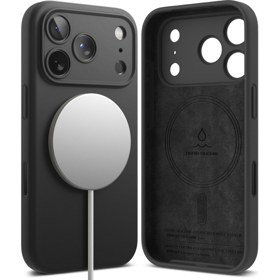 Ringke - Silicone Magnetic Magsafe - Iphone 17 Pro Max - Black