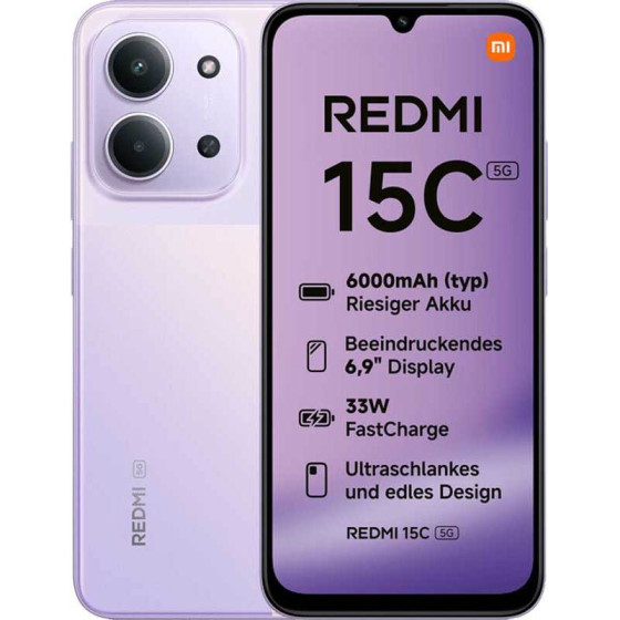 Xiaomi Redmi 15C 4/256GB 5G Dusk Purple EU - (6932554459604)