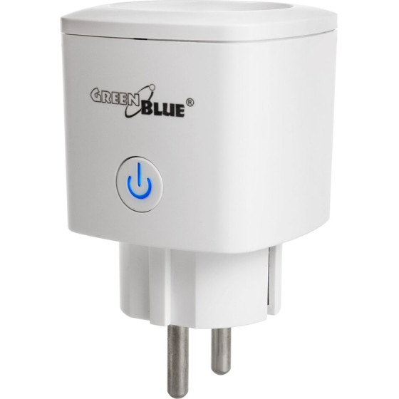 GreenBlue Wifi Remote Controlled socket, Android/iOS/Alexa/Google Home, Energy cons. Energy, timer, Max 3680W, Type F, GB720 F - (GB720F)