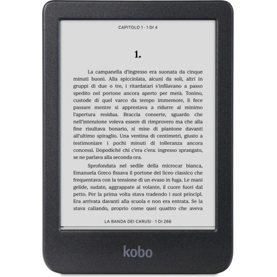 KOBO Rakuten Clara Bw e-Book Reader Touchscreen 16 Gb Wi-Fi Black - (N365-KU-BK-K-EP)