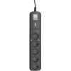 Lestar Surge Protector Black, Grey 5 Ac outlet(s) 2.5 m - (LV530W 2,5m)