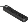 Lestar Surge Protector Black, Grey 5 Ac outlet(s) 2.5 m - (LV530W 2,5m)