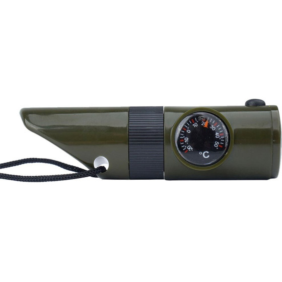 MIL-Tec Survival Whistle 6 In 1 Olive - (SP.22073)