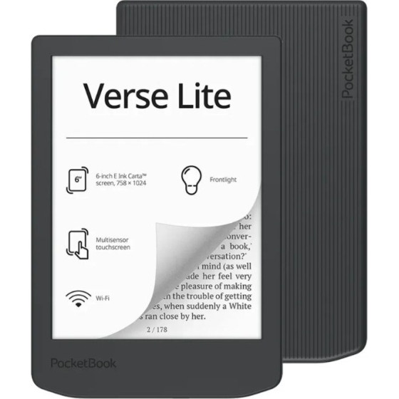 POCKETBOOK Ebook Verse Lite 619 6� E-Ink Carta 8GB Wi-Fi Gray - (PB619-T-WW)