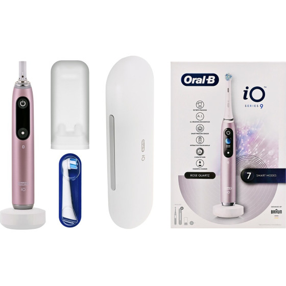 Braun Io Series 9 Rose Quartz Electric Toothbrush - (8700216013420)