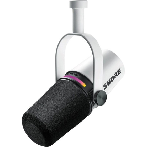 Shure MV7+-W - lectern/Vocal Microphone With XLR/USB-C connector, White - (010-03-663)