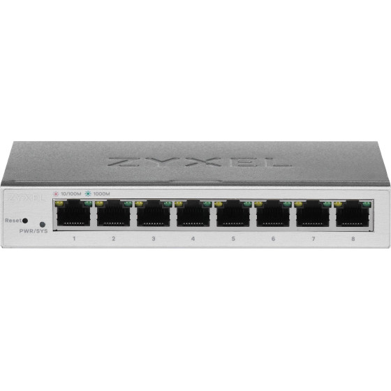 Zyxel GS1200-8 Managed Gigabit Ethernet Switch (10/100/1000) Silver - (GS1200-8-EU0101F)
