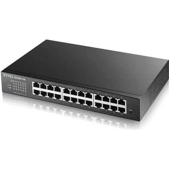 Zyxel Network Switch Managed L2 Gigabit Ethernet (10/100/1000) 1U Black - (GS1900-24E-EU0103F)