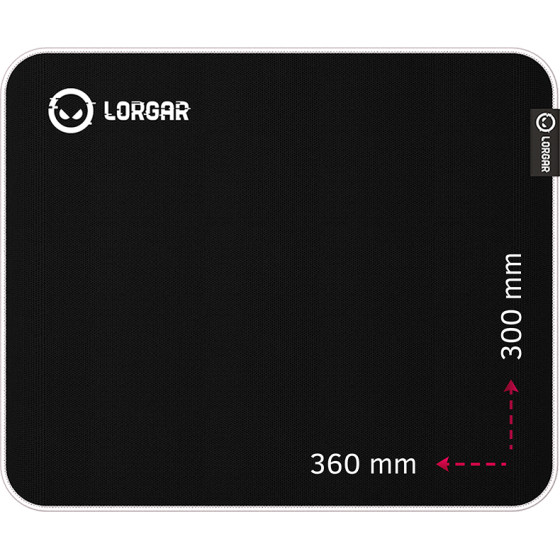 LORGAR Legacer 753, Gaming mouse pad, Ultra-gliding surface, Purple anti-slip rubber base, size: 360mm x 300mm x 3mm, weight 0.23kg