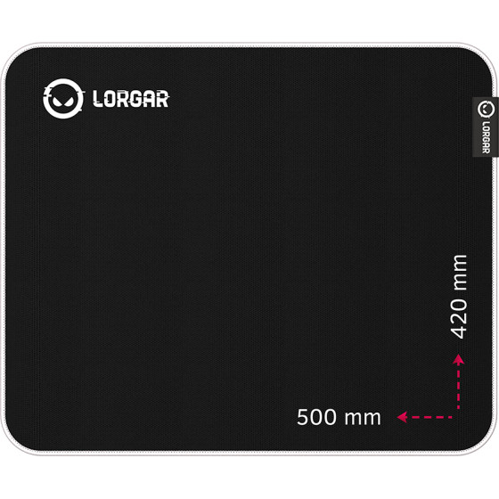 LORGAR Legacer 755, Gaming mouse pad, Ultra-gliding surface, Purple anti-slip rubber base, size: 500mm x 420mm x 3mm, weight 0.45kg