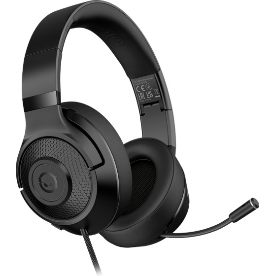 LORGAR Noah 101, Gaming headset with microphone, 3.5mm jack connection, cable length 2m, foldable design, PU leather ear pads, size: 185*195*80mm, 0.245kg, black