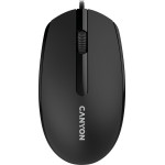 CANYON M-10, Wired optical mouse with 3 buttons, DPI 1000, with 1.5M USB cable, black, 65*115*40mm, 0.1kg