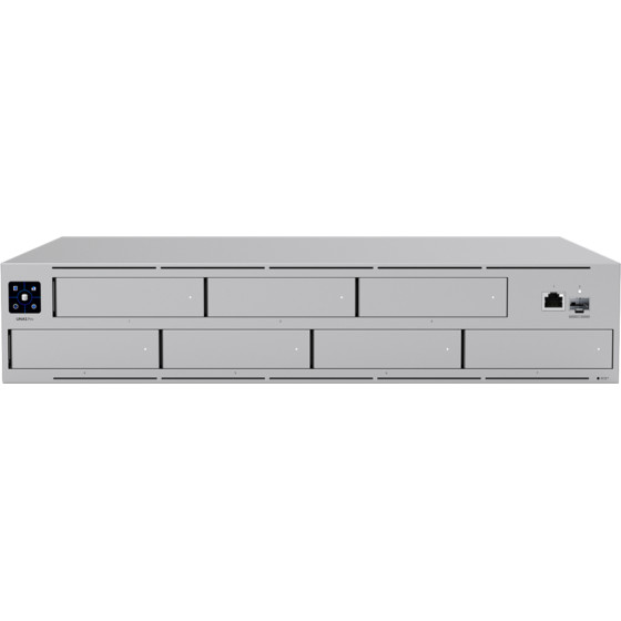 Ubiquiti UNAS-Pro-Eu 2U rack-Mount Nas With (7) 2.5/3.5'' Drive Bays And 10 Gbps Performance Designed For large-Scale File Storage And sharing, (7) 2.5/3.5'' Hdd / Ssd support, 10G SFP+ Uplink And (1) Gbe RJ45 port