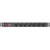 Lanberg Pdu Rack Power Strip (1U,10A,7X SHUKO,2M) - (PDU-07F-0200-IEC-BK)
