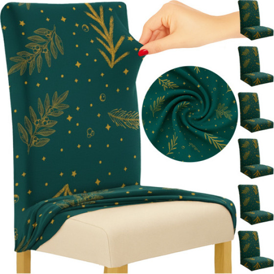 Ruhhy Chair Covers 6 Pcs Light Green 26637 - (18422-0)