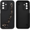 Volte-Tel ���� Samsung A17 4G A175/A17 5G A176 6.74'' Silicon Tpu With Strap Full Camera Protection Black With Black BUTTERFLIES