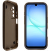 Volte-Tel ���� Samsung A17 4G A175/A17 5G A176 6.74'' Silicon Tpu With Strap Full Camera Protection Brown With White BUTTERFLIES