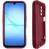 Volte-Tel ���� Samsung A17 4G A175/A17 5G A176 6.74'' Silicon Tpu With Strap Full Camera Protection Burgundy With Red HEARTS