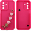Volte-Tel ���� Samsung A17 4G A175/A17 5G A176 6.74'' Silicon Tpu With Strap Full Camera Protection Pink With Pink HEARTS