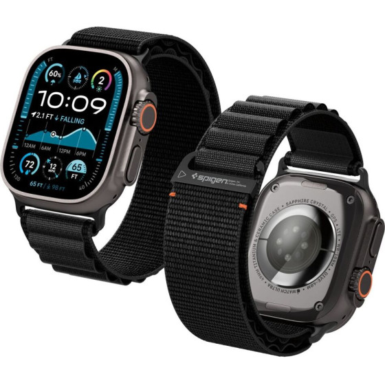 Spigen Strap WBF1 Strap For Apple Watch 44 / 45 / 46 / 49 Mm - Black - (28749-0)