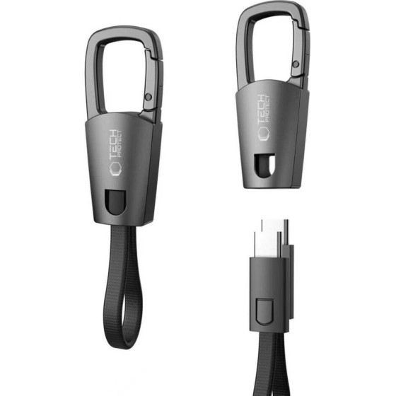 Tech-Protect Ultraboost Dna Cable With Keychain USB-C Pd 60W / 3A - Gray - (28739-0)