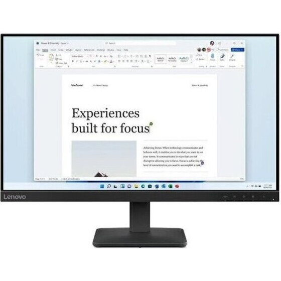 Lenovo Monitor L24-4e 23,8'' Fhd IPS,HDMi, VGA, 3YEarsw - (68C2KAC1EU)