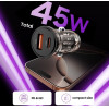 Tech-Protect CC01 2-PORT CAR CHARGER PD 45W / QC3.0 BLACK - (5906302361298)