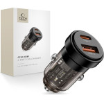 Tech-Protect CC03 2-PORT CAR CHARGER PD 45W / QC3.0 BLACK - (5906302361656)