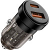 Tech-Protect CC03 2-PORT CAR CHARGER PD 45W / QC3.0 BLACK - (5906302361656)