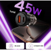 Tech-Protect CC03 2-PORT CAR CHARGER PD 45W / QC3.0 BLACK - (5906302361656)