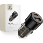 Tech-Protect CC03 2-PORT CAR CHARGER PD 95W / QC3.0 BLACK - (5906302361670)