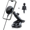 Tech-Protect MM15W-V5 MAGNETIC MAGSAFE DASHBOARD & VENT CAR MOUNT WIRELESS CHARGER 15W BLACK/BLACK - (5906302361045)