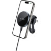 Tech-Protect MM15W-V5 MAGNETIC MAGSAFE STABLE VENT CAR MOUNT WIRELESS CHARGER 15W BLACK/BLACK - (5906302361069)