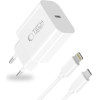 Tech-Protect NC20W 1-PORT NETWORK CHARGER PD 20W + LIGHTNING CABLE WHITE - (5906302362899)