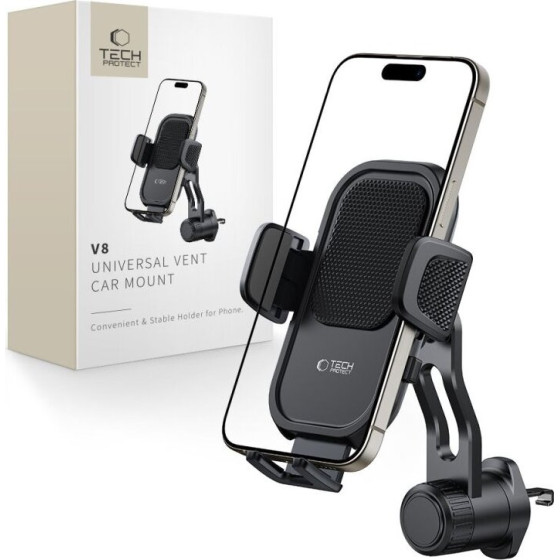 Tech-Protect V8 UNIVERSAL ROTARY VENT CAR MOUNT BLACK - (5906302368631)