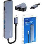 SAVIO Interface Hub Usb Type-C 5000 Mbit/s Black - (AK-82)