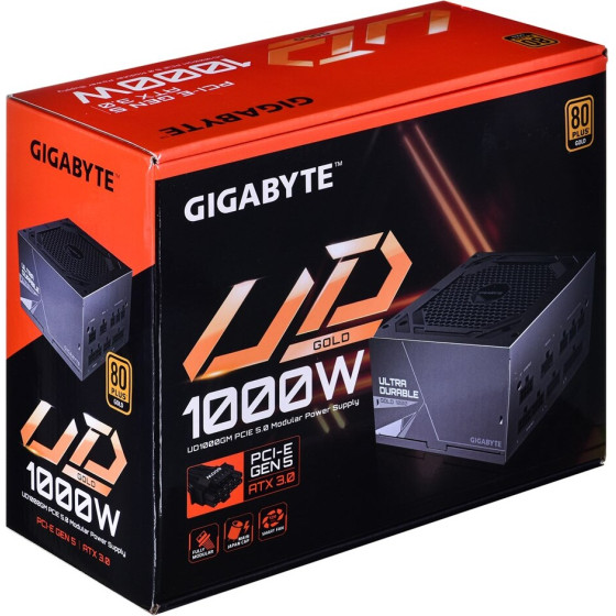 Gigabyte UD1000GM PG5 power supply unit 1000 W 20+4 pin ATX ATX Black - (GP-UD1000GM PG5 Rev 2.0)