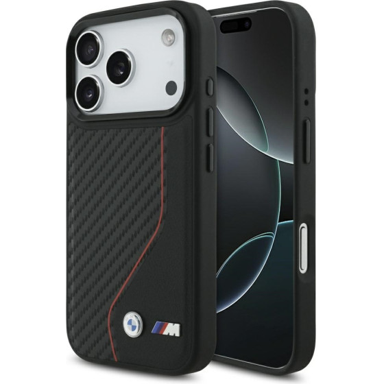 BMW Case M Carbon Line & Logo MagSafe for iPhone 17 Pro red - (BMHMP17L25PCCSCKR)