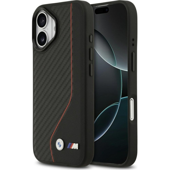 BMW Case M Carbon Line & Logo MagSafe for iPhone 17 red - (BMHMP17S25PCCSCKR)