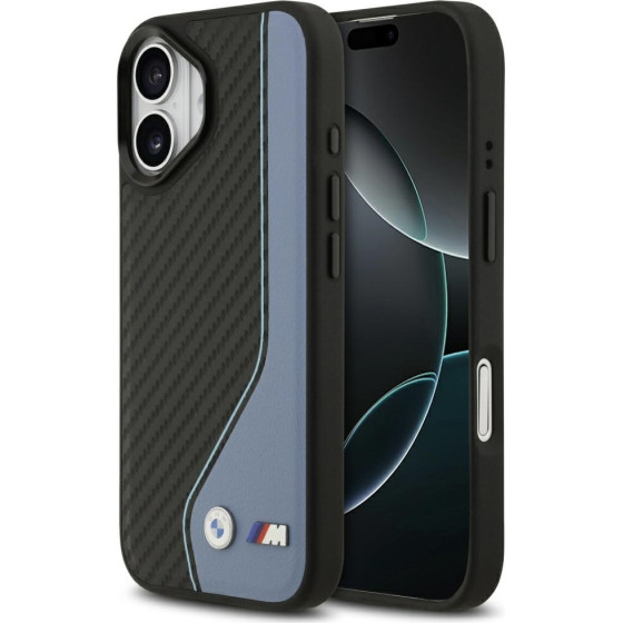 BMW Case M Carbon Logo MagSafe for iPhone 17 blue - (BMHMP17S25PCCSCBK)