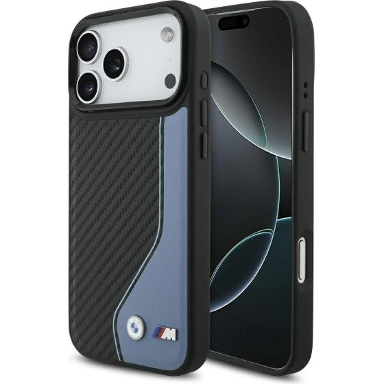 BMW Case M Carbon Logo MagSafe for iPhone 17 Pro Max blue - (BMHMP17X25PCCSCBK)