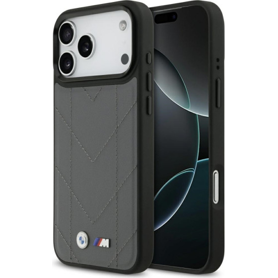 BMW Case M Quilted Logo MagSafe for iPhone 17 Pro Max anthracite - (BMHMP17X25PSECHA)